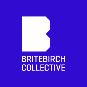 BriteBirch Collective Logo on Blue