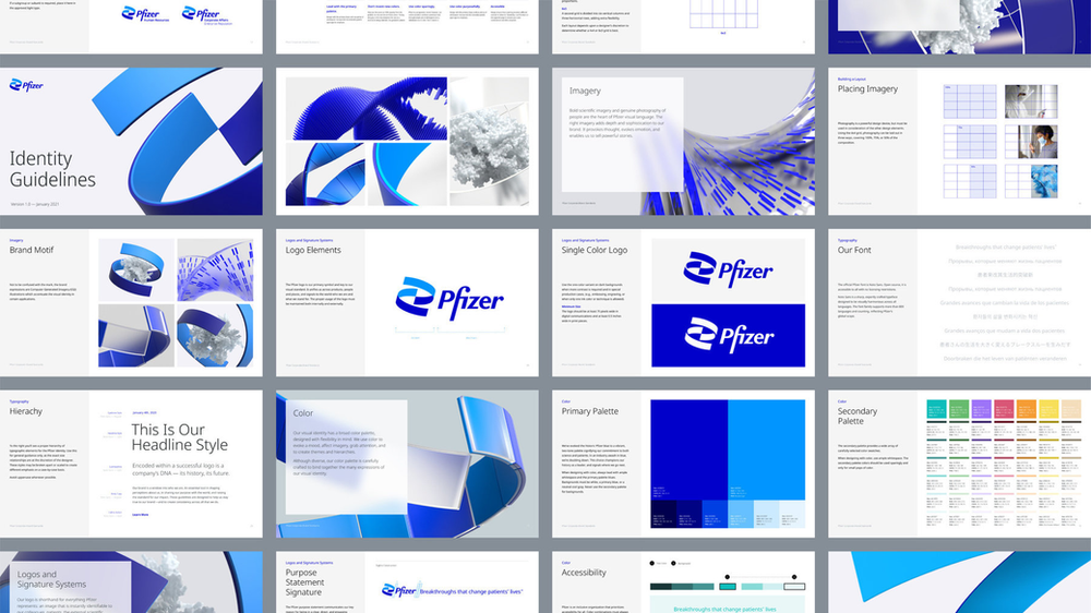 Pfizer visual identiy